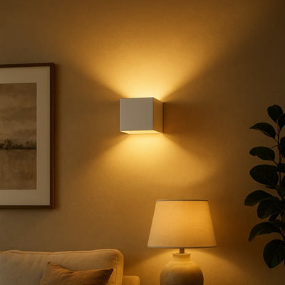 Arandela de Parede Externa/Interna Luminária LED Quadrada - Branca