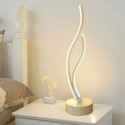 Luminária de Mesa LED para Quarto/Sala Curvo Decorativa