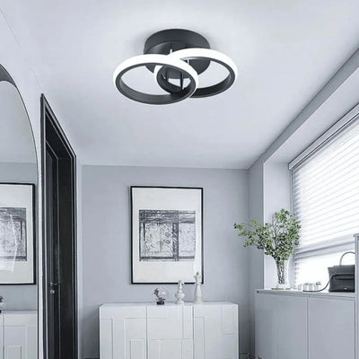 Luminária de Teto para Sala/Quarto/Cozinha em LED Circular - Preta