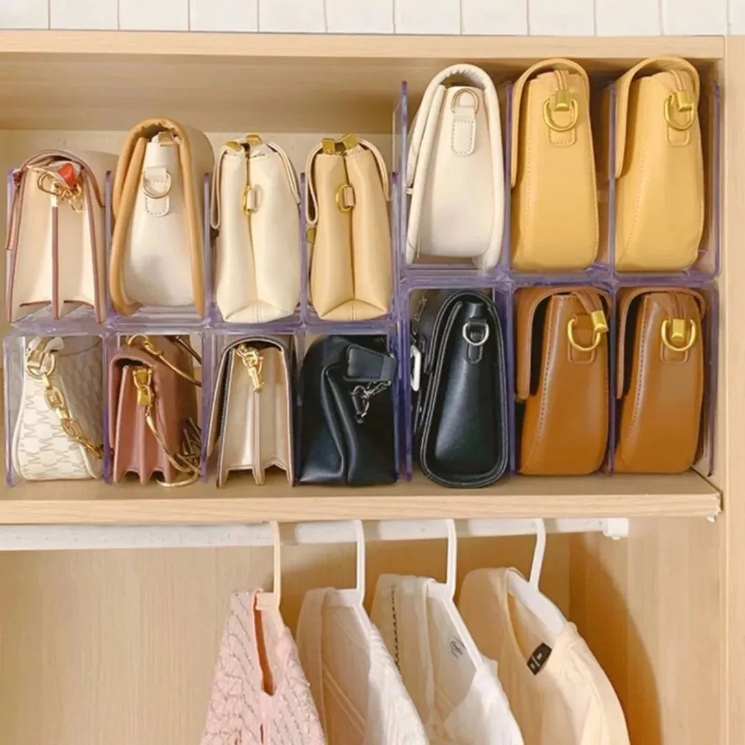 Organizador de Bolsas em Acrílico Com Divisórias p/ 3 Bolsas - Chique ...