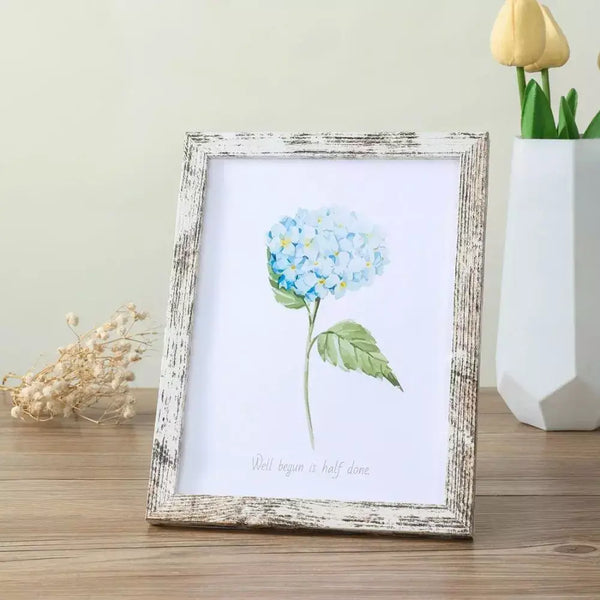 Porta-Retrato Personalizado de Madeira para Sala/Quarto/Escritório - Retrô
