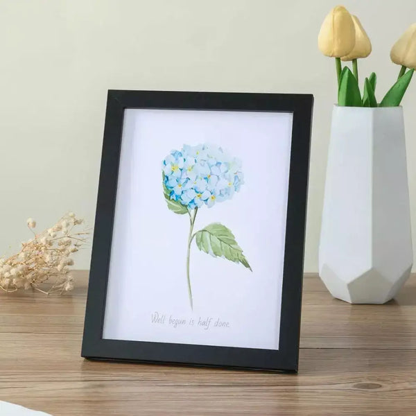 Porta-Retrato Personalizado de Madeira para Sala/Quarto/Escritório - Preto