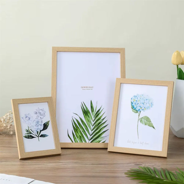 Porta-Retrato Personalizado de Madeira para Sala/Quarto/Escritório - Bege