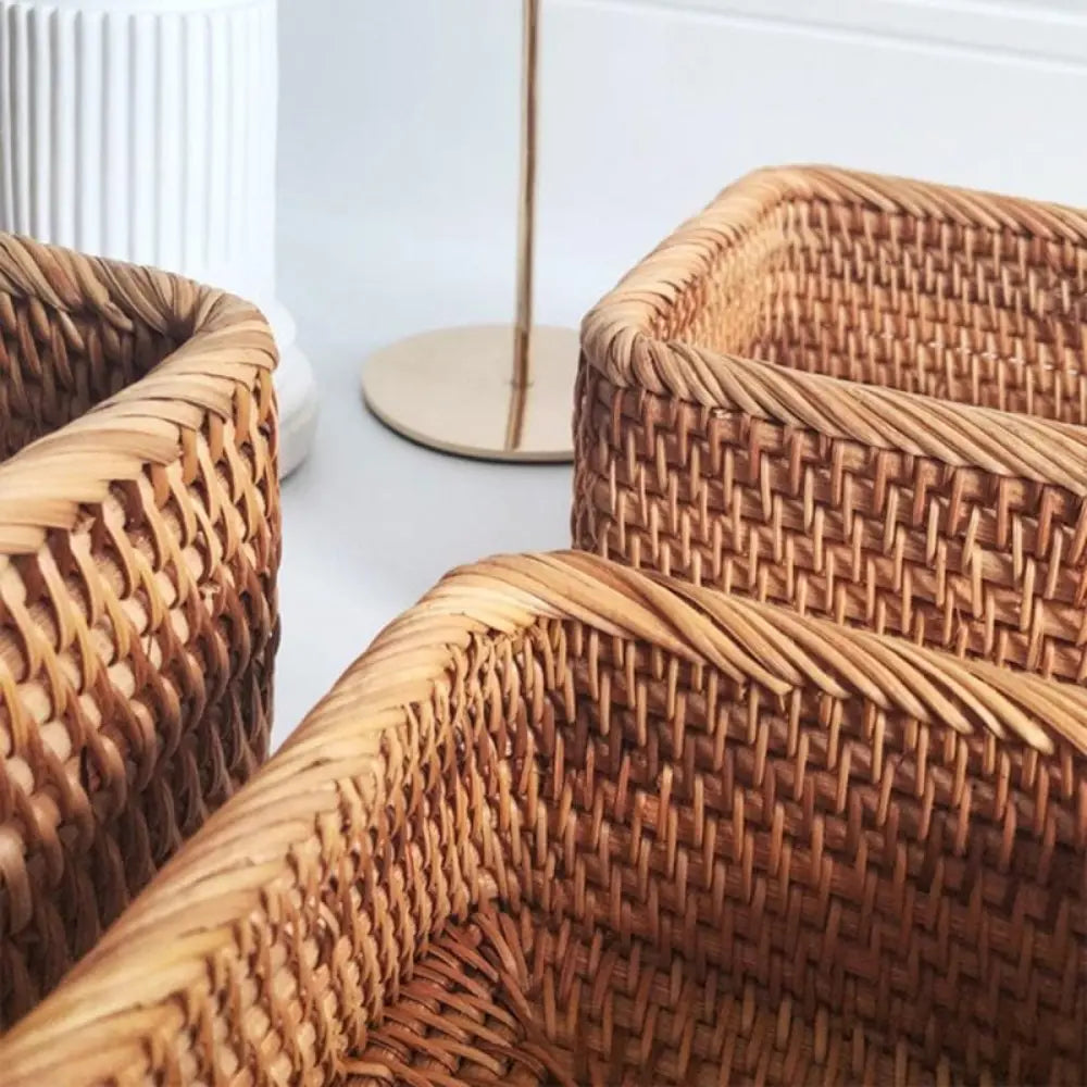 Cesto de Palha para Decoração Organizador Rattan