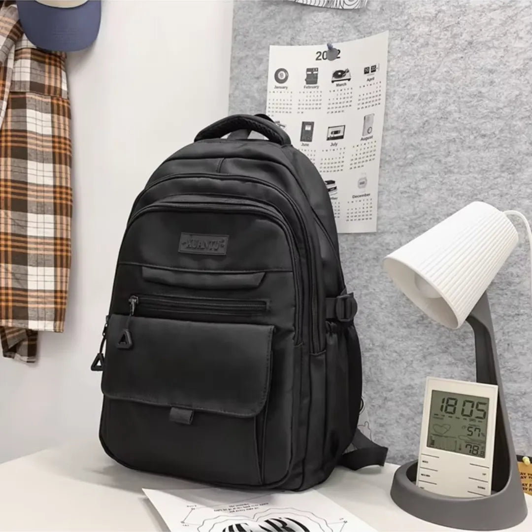 Mochila Escolar Feminina Preta para notebook Faculdade Grande