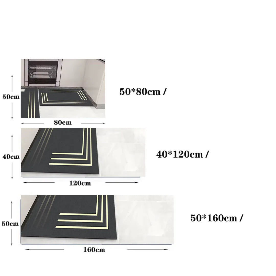 Tapete para Cozinha Antiderrapante Absorvente Versátil