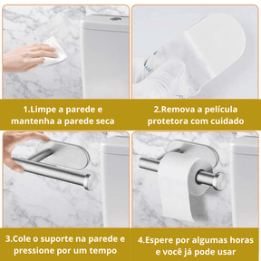 Suporte para Papel Higiênico Decorativo Moderno Banheiro - Chique Home