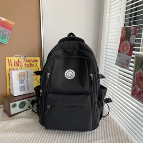 Mochila Escolar Feminina Preta Juvenil Grande para Faculdade