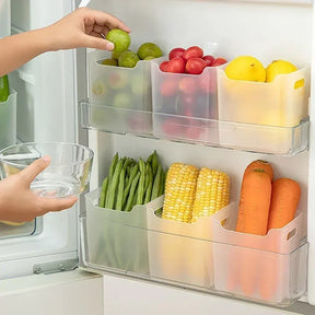 Kit 4 Organizador de Geladeira - Pote Organizador para Cozinha