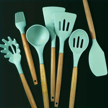 Kit 7 Utensílios De Cozinha De Silicone Antiaderente - Decoração Cozinha