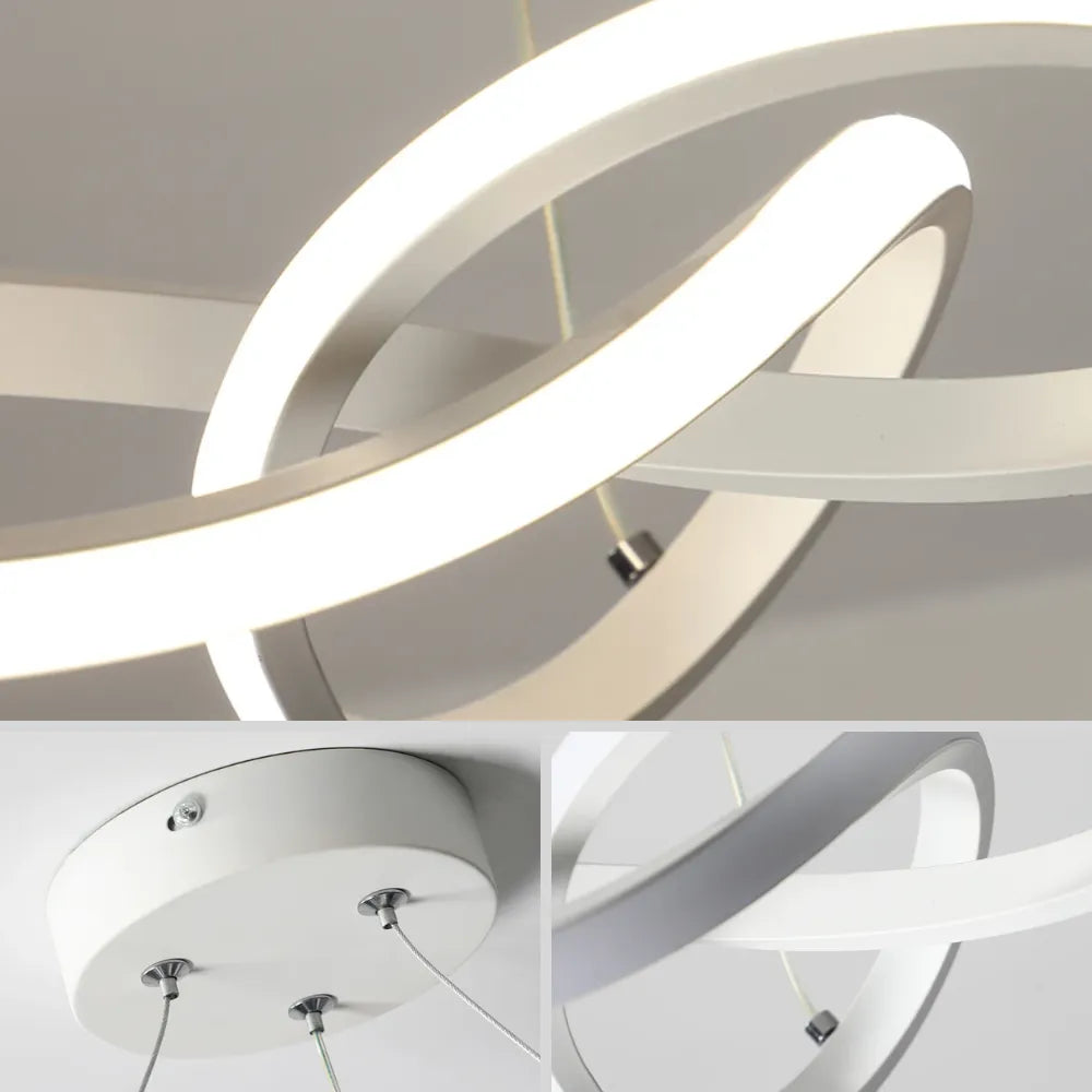 Lustre Pendente para Sala Quarto Cozinha Moderno LED Branco