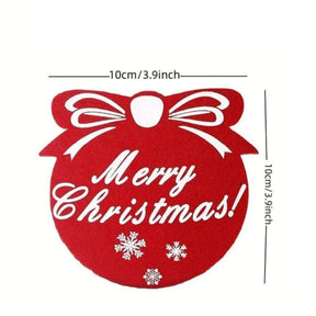 Porta-Copos para Natal Redondo - Decoração de Mesa Natalina