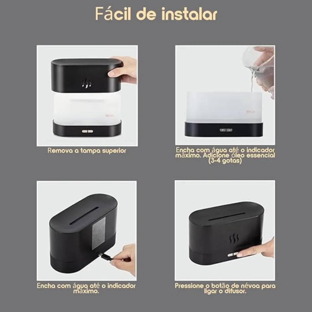 Umidificador de Ar Para Quarto Ultrassônico de Ambiente Portátil