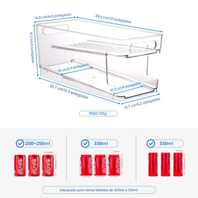 Organizador de Latas para Geladeira Automático - Organizadores de Cozinha