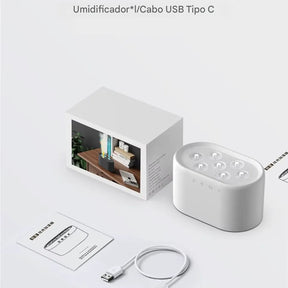 Umidificador de Ar Para Quarto Ultrassônico de Ambiente Portátil - 7 Bicos