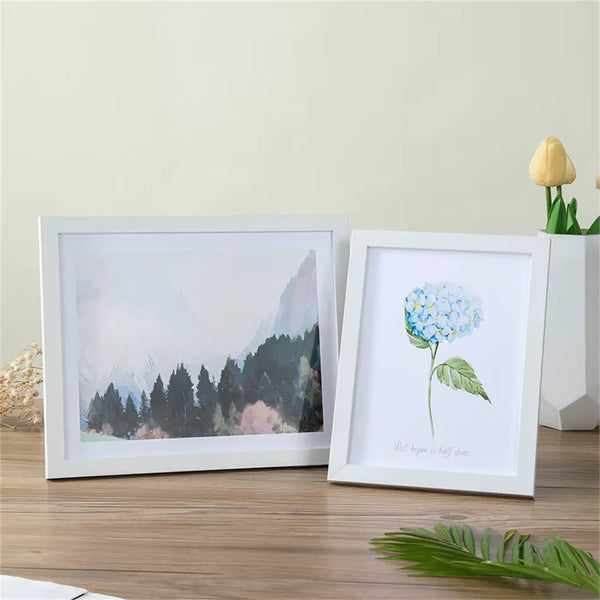 Porta-Retrato Personalizado de Madeira para Sala/Quarto/Escritório - Branco