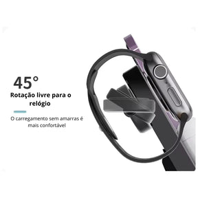 Relógio de Mesa Digital Carregador e Despertador Sem Fio LED - 4 em 1