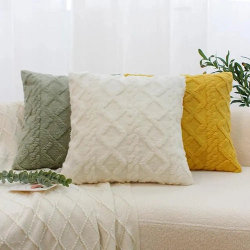 Capa de Almofada de Tricô 45x45 para Sofá Decorativa de Luxo