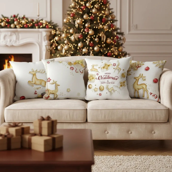 Capa para Almofada de Natal 45x45 para Sofá Decorativa