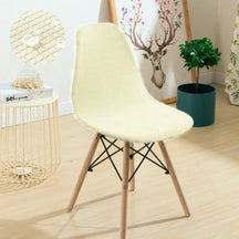 Capa para Cadeira Eames Eiffel Impermeável bege lisa Decorativa
