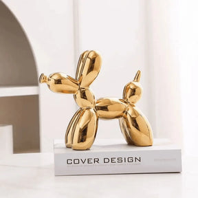 Escultura Decorativa Cachorro Balao Decoracao dourado balloon dog
