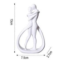 Escultura Decorativa Casal branco Decoracao para Sala Estatua