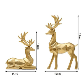 Escultura Decorativa para Sala dourado Renas Estátua Decoracao