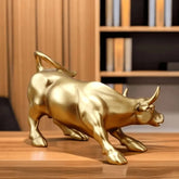 Escultura Decorativa para Sala Touro Decoracao dourado