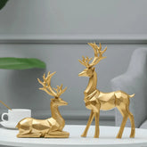Escultura Decorativa para Sala dourado Renas Estátua Decoracao