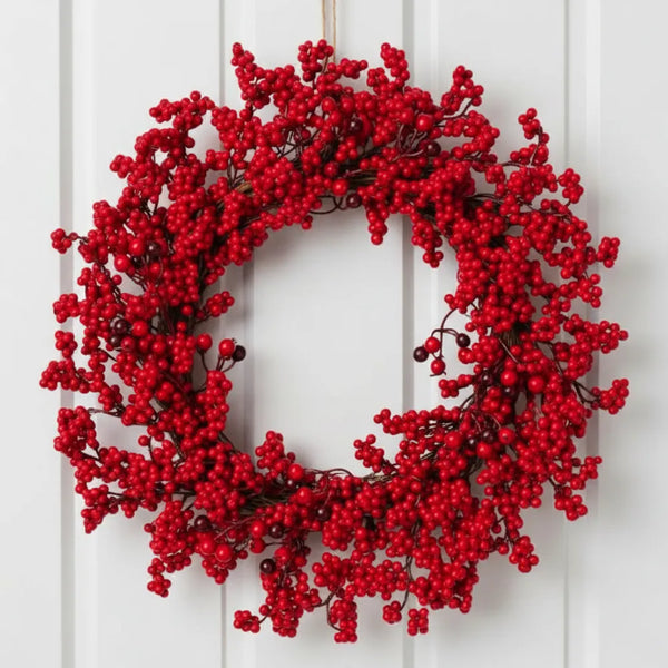 Guirlanda de Natal Vermelha para Porta de Luxo Grande 