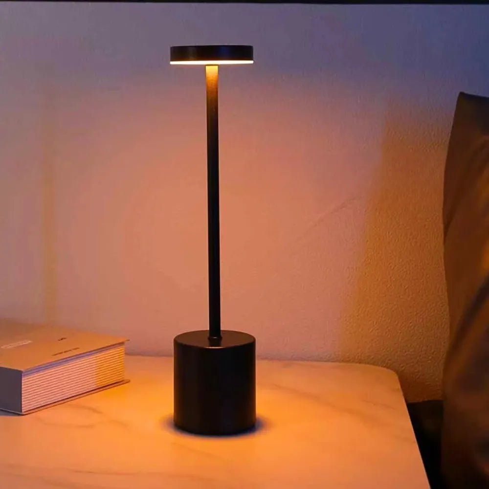 Luminária de Mesa LED Touch para Quarto Sala preto