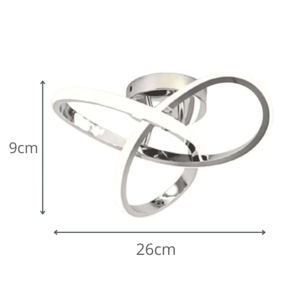 Luminária de Teto para Sala Quarto Cozinha em LED Prateada