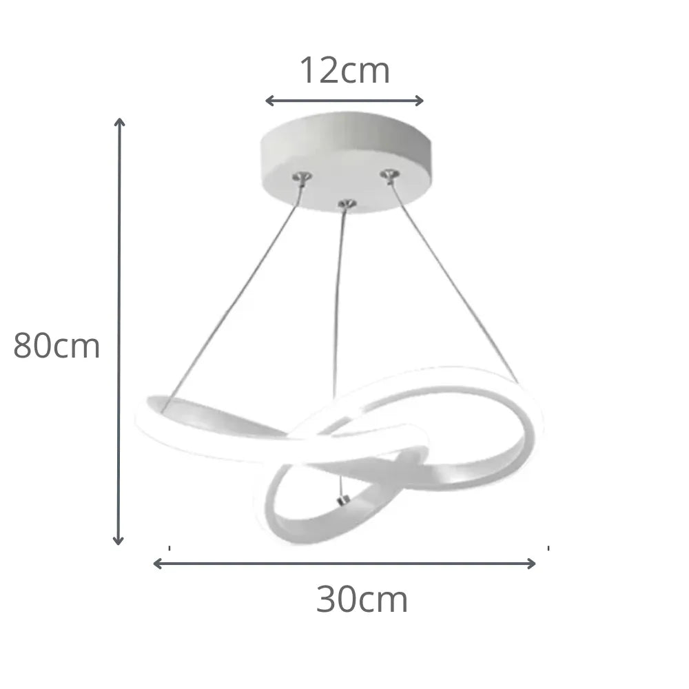 Lustre Pendente para Sala Quarto Cozinha Moderno LED Branco