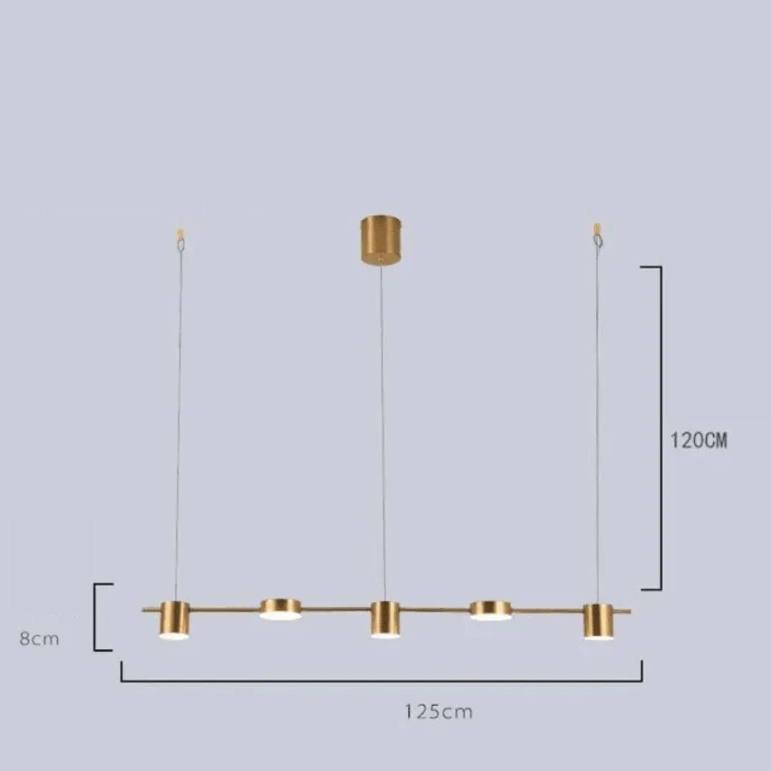 Lustre para Sala de jantar quarto Cozinha Pendente Moderno LED dourado 