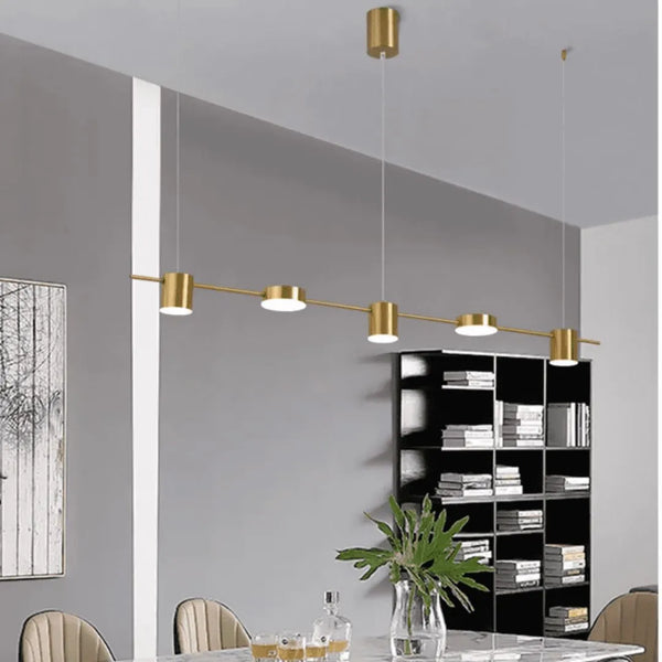 Lustre para Sala de jantar quarto Cozinha dourado Pendente Moderno LED