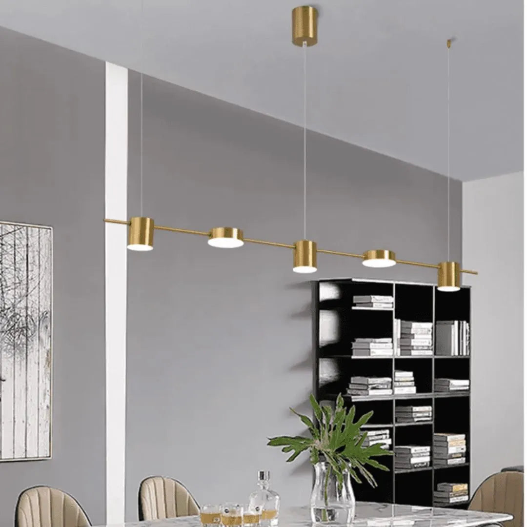 Lustre para Sala de jantar quarto Cozinha dourado Pendente Moderno LED