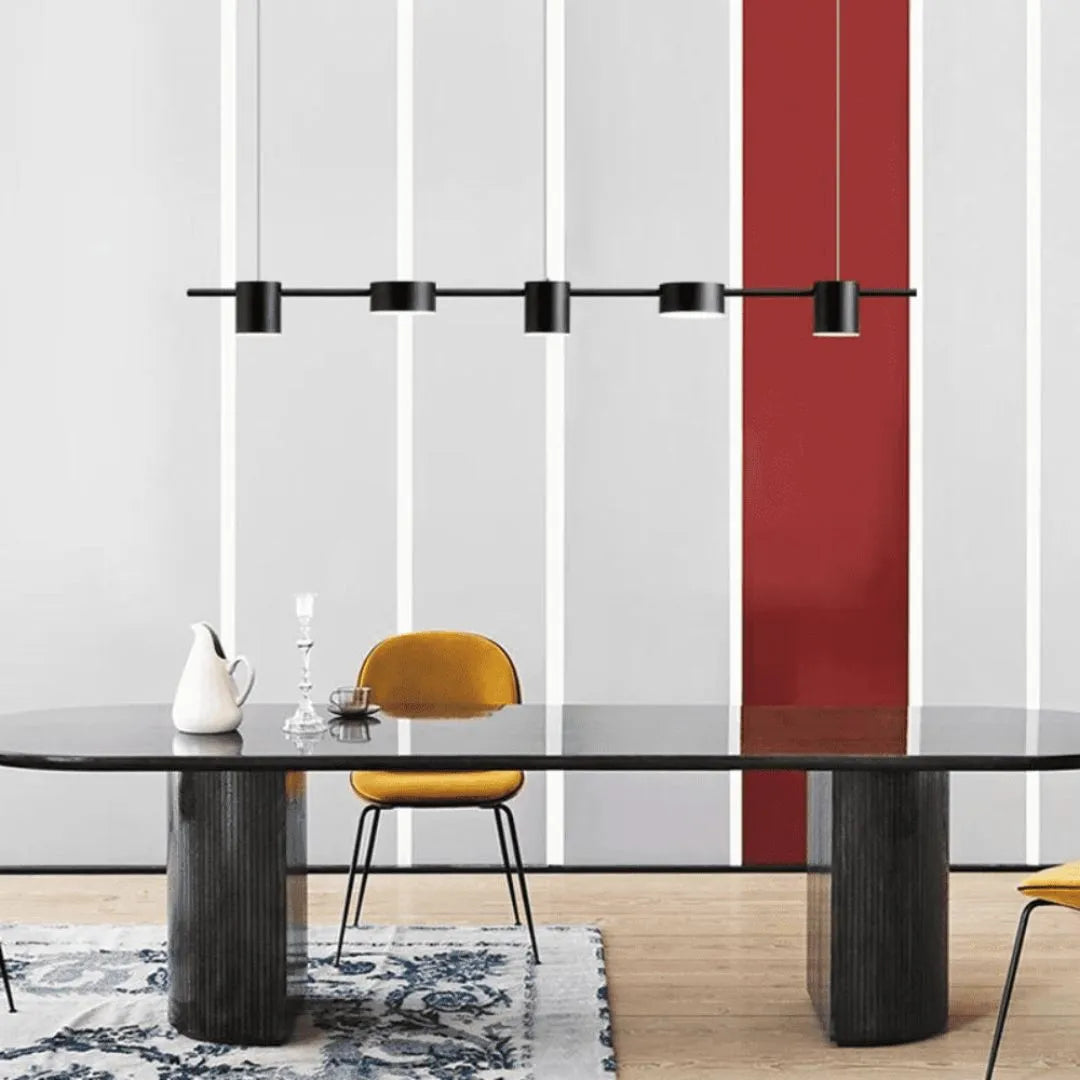 Lustre para Sala de jantar quarto Cozinha preto Pendente Moderno LED
