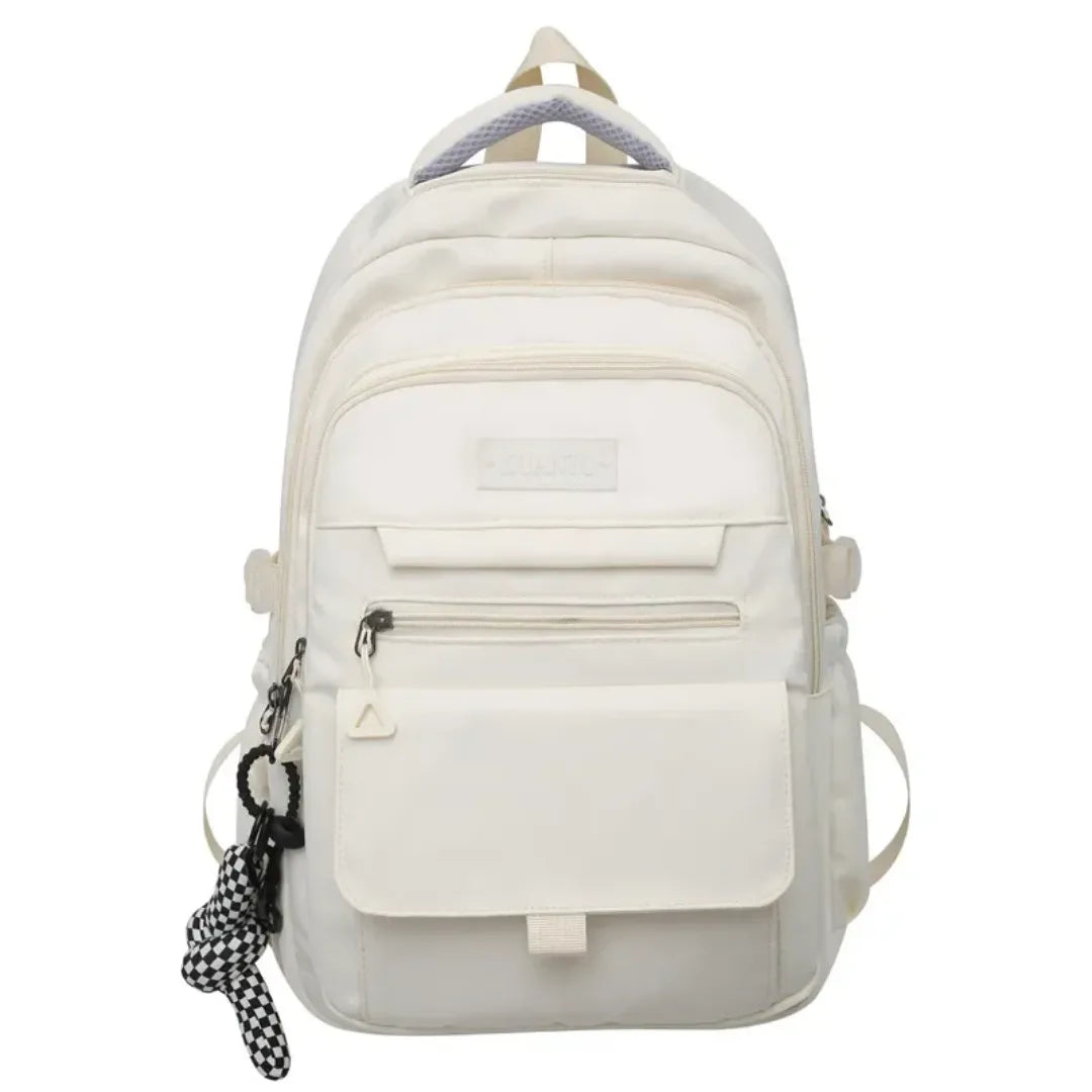 Mochila Escolar Feminina Juvenil para Faculdade Grande Exclusiva branco 2