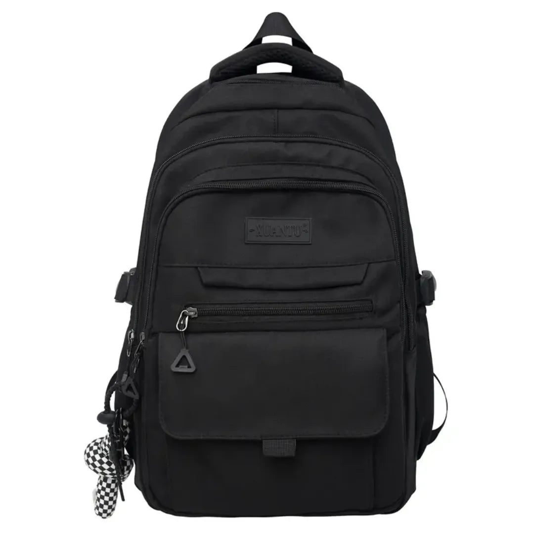 mochila escolar feminina preta juvenil grande