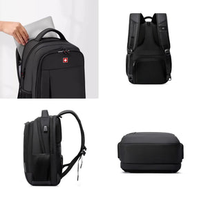 Mochila Masculina Preta Reforçada Executiva Impermeável