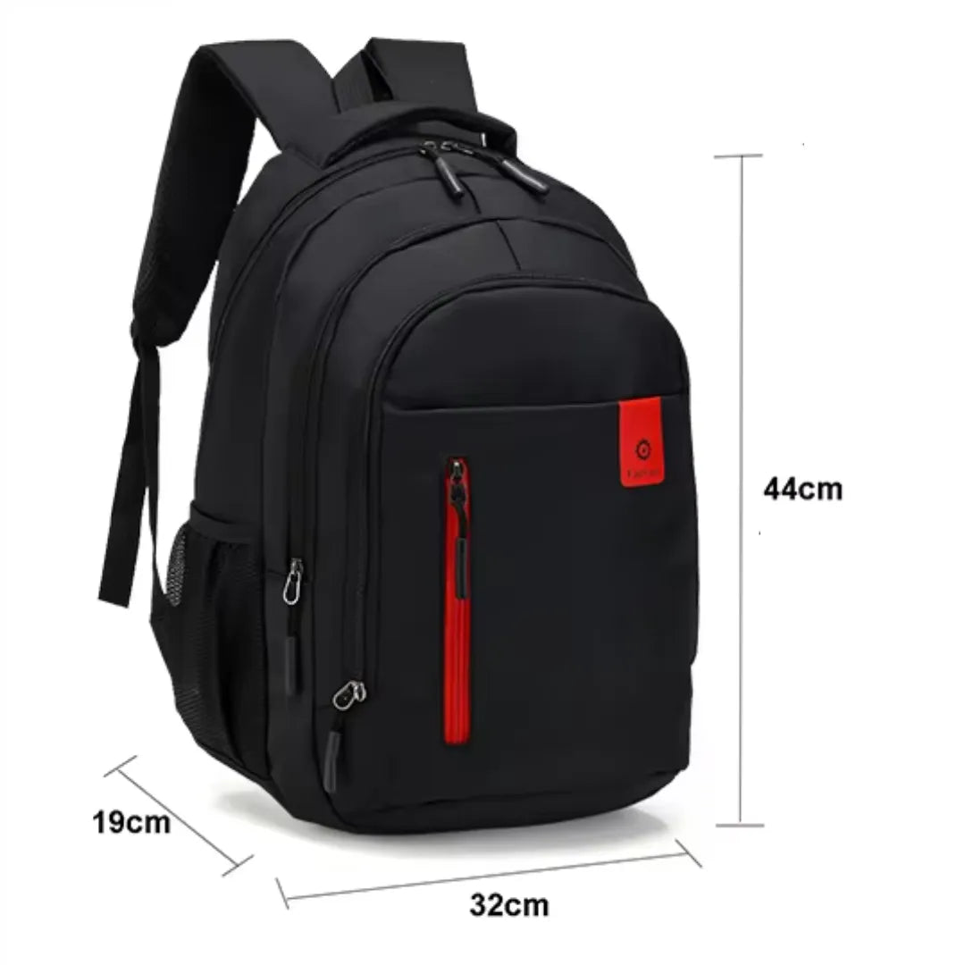 Mochila Escolar Masculina Reforçada Impermeável Grande preta c vermelho