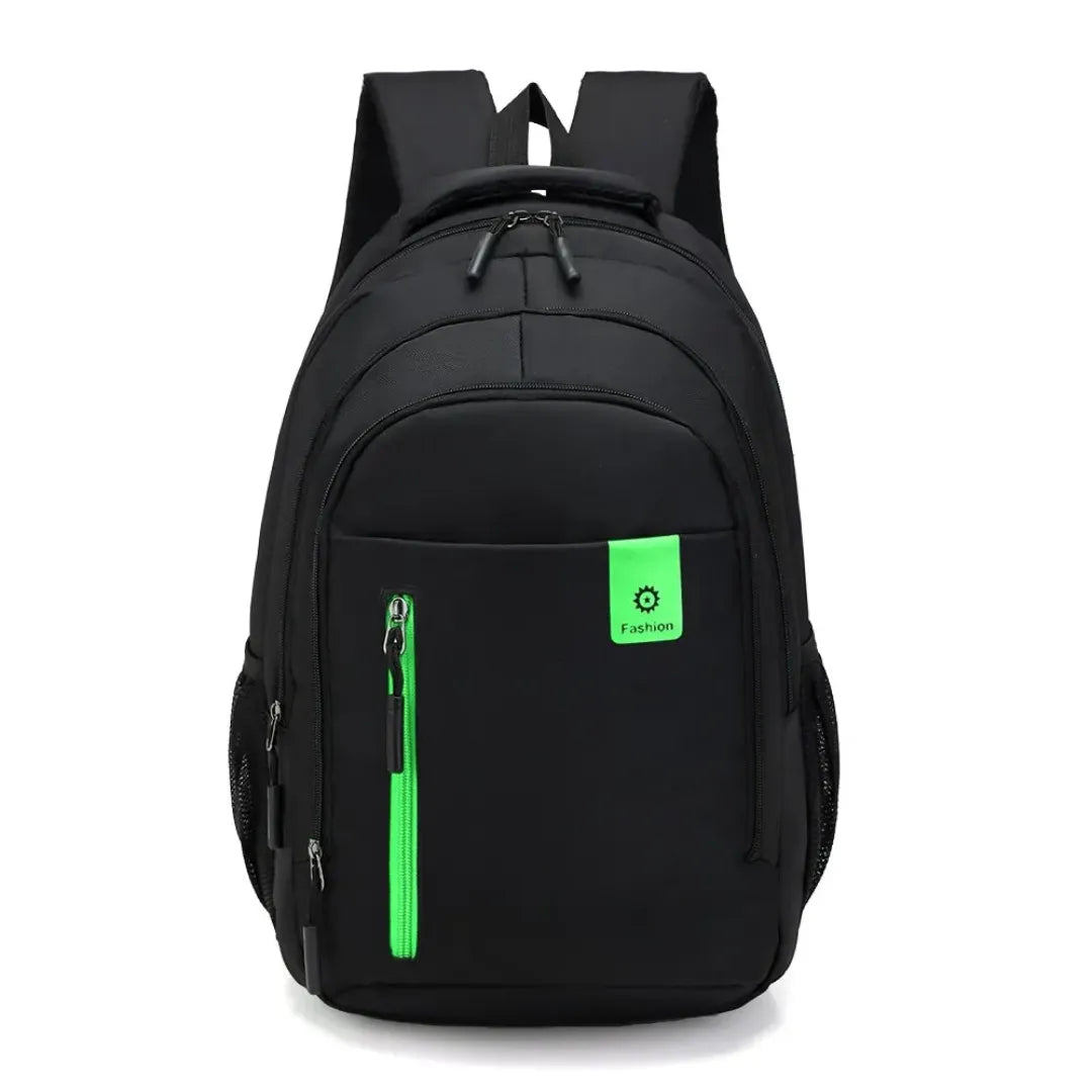 Mochila Escolar Masculina Reforçada Impermeável Grande preta com verde