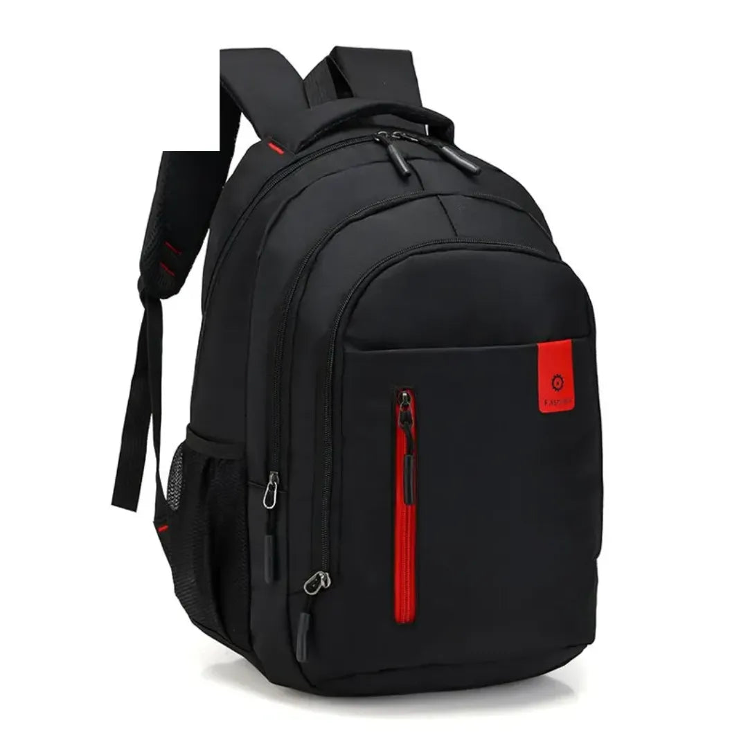 Mochila Escolar Masculina Reforçada Impermeável Grande preta com vermelho