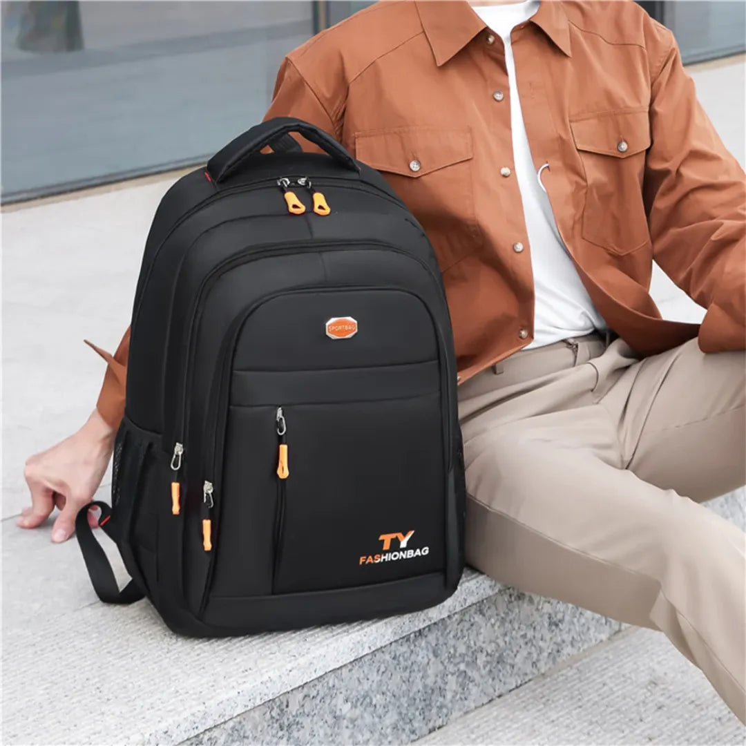 Mochila Escolar Masculina Reforçada Impermeável laranja sofisticada