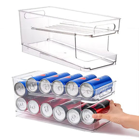 Organizador de Latas para Geladeira Automático transparente 2