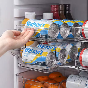 Organizador de Latas para Geladeira Automático transparente