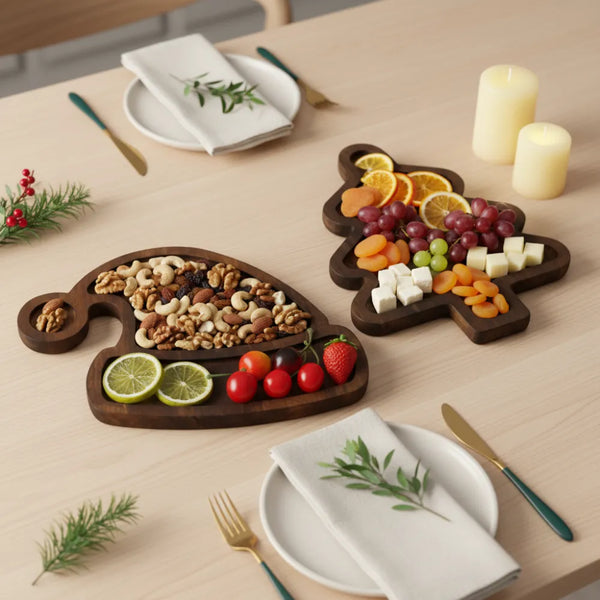 Tábua de Frios Natal de Gorro Papai Noel - Modelo Escuro