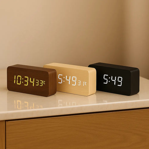 Relógio Digital de Mesa Despertador LED Decorativo