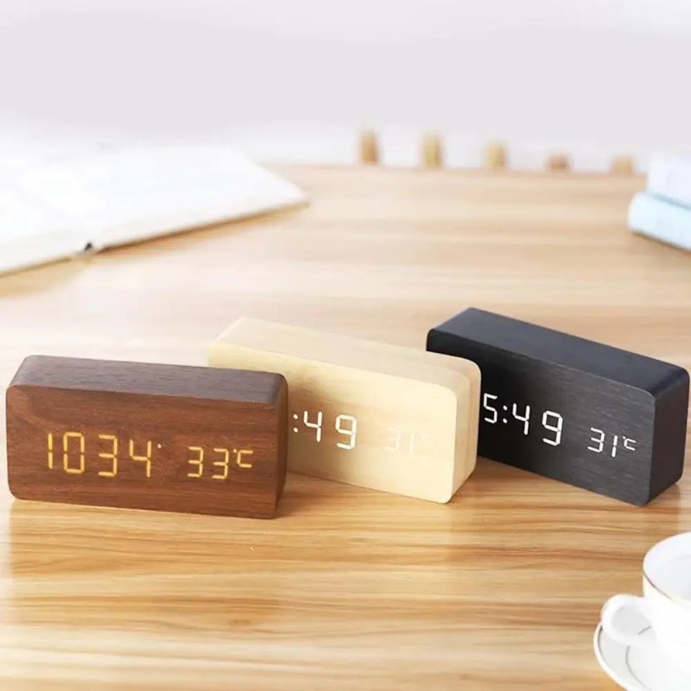 Relógio Digital de Mesa Despertador LED cabeceira decorativo de mesa