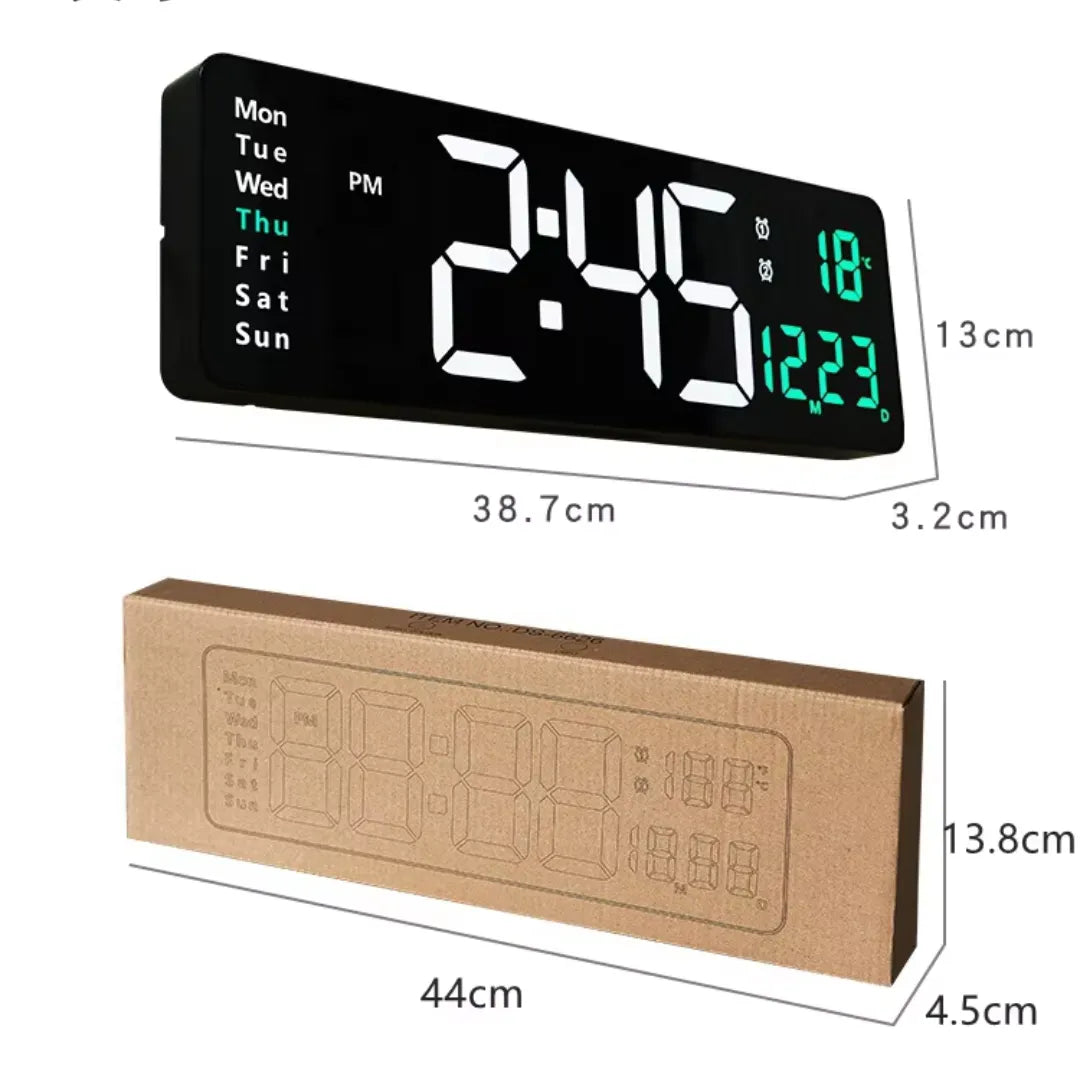 Relógio Digital de Parede para Cozinha/Sala Decorativo Moderno caixa